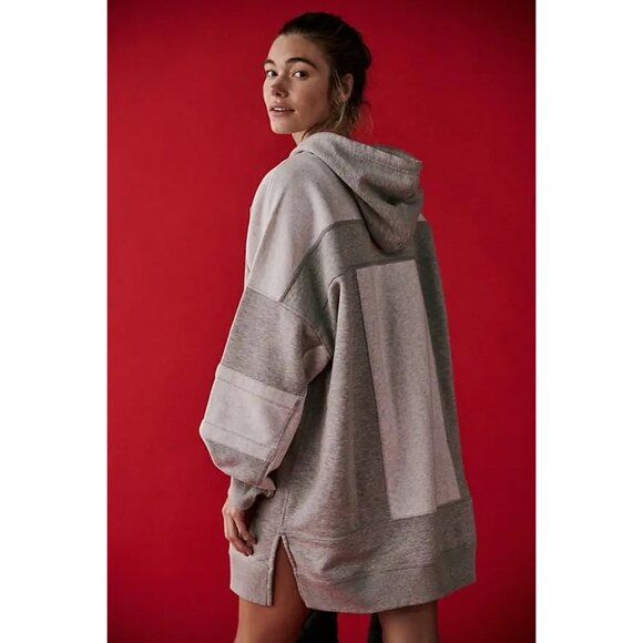 New Free People MOVEMENT Triple Threat Hoodie $168 X-SMALL Gray Slouchy - Picture 3 of 7